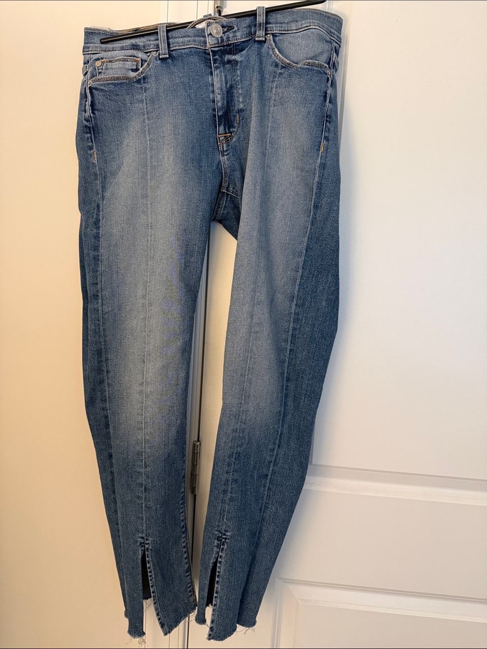 Hudson Women's Blue Split-Hem Jeans